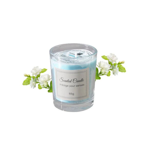 Handmade Glass Gift Candles with Gentle Scent