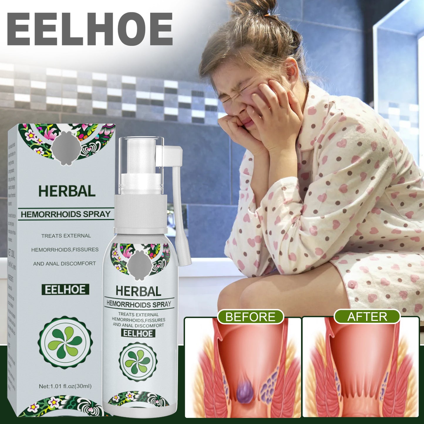 Herbal™ | Natural herbal hemorrhoids spray | GE