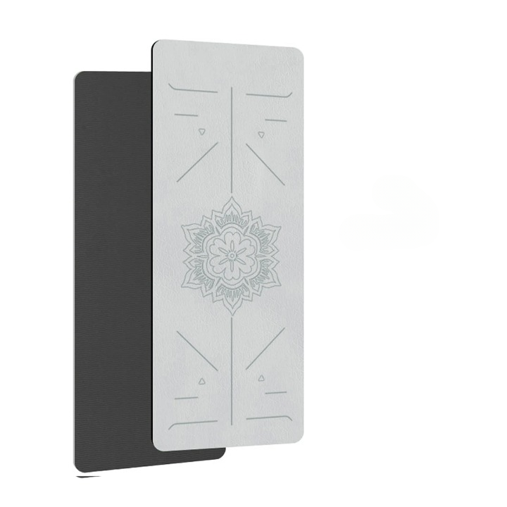 HomeFlow TPE Fitness Mat Textured Grip & Alignment Guides