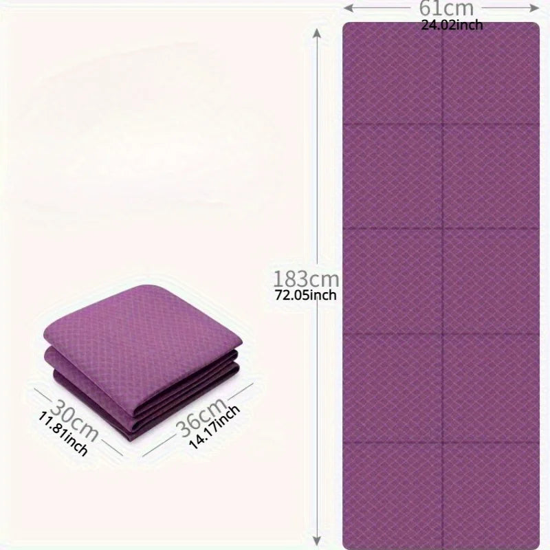 EcoFold TPE Fitness Mat Non-Slip Texture & Compact Design