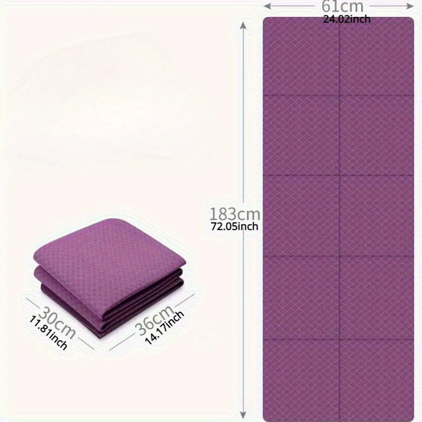 EcoFold TPE Fitness Mat Non-Slip Texture & Compact Design
