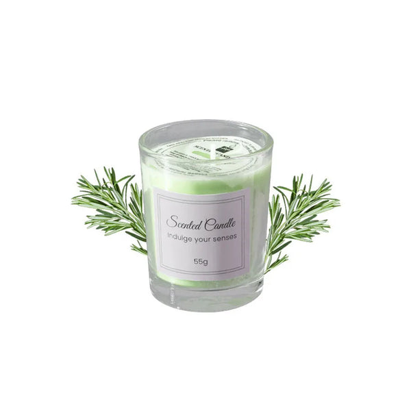Handmade Glass Gift Candles with Gentle Scent