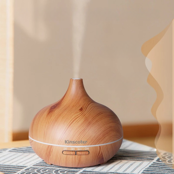 Room Diffuser with Adjustable Light and Wooden Design