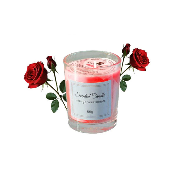Handmade Glass Gift Candles with Gentle Scent