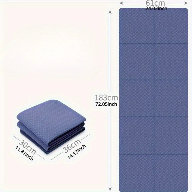 EcoFold TPE Fitness Mat Non-Slip Texture & Compact Design