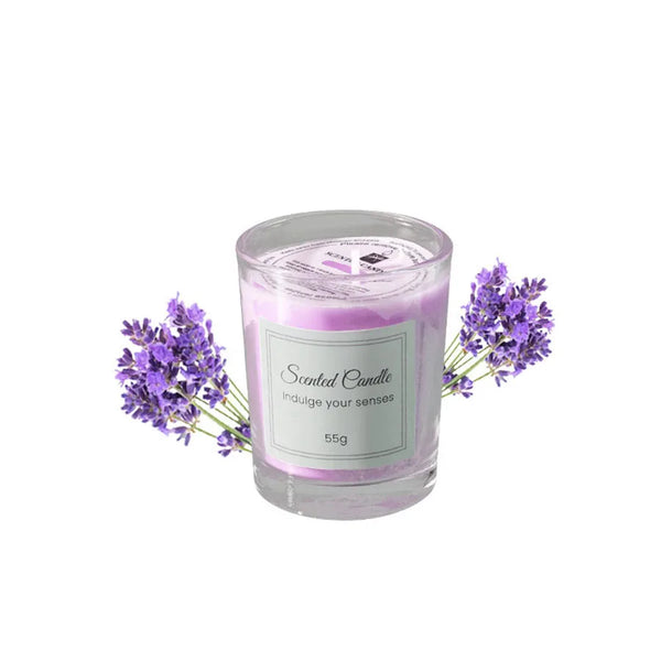 Handmade Glass Gift Candles with Gentle Scent